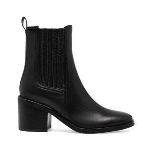 Silent D Anthropologie Naydo Ankle Boot Black Heeled Bootie Shoes 5 5.5 35 NEW